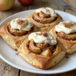 Für die Apfel-Zimt-Schnecken brauchst du: - 2 Tassen Allzweckmehl - 2 Esslöffel Kristallzucker - 1 Päckchen (2 ¼ Teelöffel) Instanthefe - ½ Teelöffel Salz - ½ Tasse warme Milch (ca. 43°C) - 60 ml ungesalzene Butter, geschmolzen - 1 großes Ei - 1 Tasse Äpfel, geschält und gewürfelt (zum Beispiel Granny Smith) - 1 Esslöffel Zimt - ¼ Tasse brauner Zucker - ¼ Teelöffel Muskatnuss Für das Frosting benötigst du: - 115 g Frischkäse, weich - 30 g ungesalzene Butter, weich - 1 Tasse Puderzucker - 1 Esslöffel Vanilleextrakt - 1-2 Esslöffel Milch (nach Bedarf für die Konsistenz) Die Wahl der Äpfel ist wichtig. Ich empfehle dir, säuerliche Sorten zu nutzen. Granny Smith sind perfekt. Sie haben einen tollen Geschmack und halten gut beim Backen. Du kannst auch Braeburn oder Fuji verwenden. Diese Äpfel bringen Süße und Frische in die Füllung. Achte darauf, dass die Äpfel fest und knackig sind. So bleiben sie beim Backen in Form und geben einen tollen Biss. {{ingredient_image_2}} Um den Teig für die Apfel-Zimt-Schnecken zu machen, beginne mit einer großen Schüssel. Vermenge dort 1 Tasse Allzweckmehl, 2 Esslöffel Kristallzucker, 1 Päckchen Instanthefe und ½ Teelöffel Salz. Diese Mischung sorgt für einen guten Geschmack und eine schöne Textur. In einer anderen Schüssel vermischst du ½ Tasse warme Milch, 60 ml geschmolzene Butter und 1 großes Ei. Achte darauf, dass die Milch warm, aber nicht heiß ist. Zu heiße Milch kann die Hefe töten. Gieße die flüssige Mischung nach und nach in die trockenen Zutaten. Rühre gut, bis sich alles vermischt hat. Füge dann nach und nach das restliche Mehl hinzu, bis ein weicher Teig entsteht. Knete den Teig auf einer bemehlten Fläche etwa 5 Minuten lang. Der Teig sollte glatt und elastisch sein. Gib den Teig in eine gefettete Schüssel. Decke sie mit einem Küchentuch ab und lass den Teig an einem warmen Ort für etwa 1 Stunde gehen. Der Teig sollte sich verdoppeln. Während der Teig aufgeht, kannst du die Füllung vorbereiten. Nimm eine Schüssel und vermische 1 Tasse gewürfelte Äpfel, 1 Esslöffel Zimt, ¼ Tasse braunen Zucker und ¼ Teelöffel Muskatnuss. Granny Smith Äpfel sind eine gute Wahl, weil sie einen tollen Geschmack haben. Lass die Füllung beiseite, bis der Teig fertig ist. Sobald der Teig aufgegangen ist, drücke ihn vorsichtig nieder. Rolle ihn auf einer bemehlten Fläche zu einem Rechteck von etwa 30x45 cm aus. Verteile die Apfelfüllung gleichmäßig auf dem Teig. Rolle den Teig von einer langen Seite her fest auf. Drücke die Naht gut zusammen, um sie zu versiegeln. Schneide die Rolle in 12 gleichmäßige Stücke. Leg die Stücke in eine gefettete Auflaufform. Decke die Schnecken locker mit Frischhaltefolie ab und lass sie weitere 30 Minuten gehen. In der Zwischenzeit heize den Ofen auf 175°C vor. Backe die Schnecken dann 25-30 Minuten lang, bis sie goldbraun sind. Jetzt sind deine Apfel-Zimt-Schnecken fast fertig! Lass sie etwas abkühlen, bevor du sie mit dem Frischkäse-Frosting garnierst. Beim Backen von Apfel-Zimt-Schnecken gibt es einige häufige Fehler. - Teig zu fest: Wenn der Teig nicht weich genug ist, kann das an zu viel Mehl liegen. Achte darauf, das Mehl nach und nach hinzuzufügen. - Teig geht nicht auf: Stelle sicher, dass die Hefe frisch ist. Überprüfe auch, ob die Milch die richtige Temperatur hat (ca. 43°C). Zu heiß kann die Hefe töten. - Schnecken ungleichmäßig gebacken: Achte darauf, die Schnecken gleichmäßig in der Form zu platzieren. So backen sie gleichmäßig durch. Das Frosting sollte cremig und nicht zu flüssig sein. Hier sind einige Tipps: - Zutaten weich: Lass den Frischkäse und die Butter auf Raumtemperatur kommen. So vermischt sich alles besser. - Puderzucker langsam hinzufügen: Füge den Puderzucker schrittweise hinzu, um Klumpen zu vermeiden. - Milch nach Bedarf: Wenn das Frosting zu dick ist, kannst du 1-2 Esslöffel Milch hinzufügen. Rühre gut um. Eine schöne Präsentation macht das Essen noch besser. Hier sind einige Ideen: - Karamellsoße: Beträufle die Schnecken mit Karamellsoße für extra Süße. - Nüsse: Bestreue die Schnecken mit gehackten Walnüssen oder Pekannüssen für einen Crunch. - Frische Äpfel: Dekoriere die Platte mit dünnen Apfelscheiben oder Apfelstücken. Das sieht frisch und einladend aus. Pro Tipps Teig richtig kneten: Achte darauf, den Teig mindestens 5 Minuten zu kneten, damit er schön elastisch wird und gut aufgeht. Äpfel vorbereiten: Verwende säuerliche Äpfel wie Granny Smith, um einen schönen Kontrast zur Süße des Zuckers zu schaffen. Backzeit im Auge behalten: Jeder Ofen ist unterschiedlich, also überprüfe die Schnecken nach 25 Minuten, um sicherzustellen, dass sie nicht zu dunkel werden. Frosting anpassen: Wenn das Frischkäse-Frosting zu dick ist, füge nach und nach Milch hinzu, bis die gewünschte Konsistenz erreicht ist. {{image_4}} Wenn du die Apfelfüllung variieren möchtest, gibt es viele Optionen. Du kannst Birnen verwenden, die leicht süß sind. Auch Pflaumen oder Kirschen passen gut. Eine Mischung aus verschiedenen Früchten bringt neuen Geschmack. Du kannst auch Nüsse oder Rosinen hinzufügen. Das gibt einen tollen Crunch und mehr Textur. Das Frischkäse-Frosting ist lecker, aber es gibt mehr Möglichkeiten. Du kannst eine Buttercreme mit Vanille oder Schokolade machen. Ein Zitronenfrosting gibt einen frischen Kick. Wer es fruchtig mag, kann pürierte Erdbeeren oder Himbeeren hinzufügen. So wird das Frosting fruchtig und bunt. Um diese Schnecken glutenfrei zu machen, verwende glutenfreies Mehl. Achte darauf, dass es eine gute Mischung ist. Für vegane Schnecken ersetze die Butter durch pflanzliche Margarine. Das Ei kannst du mit einer Banane oder Apfelmus ersetzen. So bleiben die Schnecken lecker und passen zu verschiedenen Diäten. Um die Frische Ihrer Apfel-Zimt-Schnecken zu bewahren, legen Sie sie in einen luftdichten Behälter. Sie bleiben so bis zu drei Tage frisch. Stellen Sie sicher, dass die Schnecken vollständig abgekühlt sind, bevor Sie sie lagern. Wenn Sie sie länger aufbewahren möchten, können Sie sie auch in Frischhaltefolie wickeln. Dies verhindert, dass sie austrocknen. Das Einfrieren ist eine tolle Option. Lassen Sie die gebackenen Schnecken zuerst abkühlen. Dann packen Sie sie einzeln in Frischhaltefolie. Legen Sie die verpackten Schnecken in einen Gefrierbeutel. So bleiben sie bis zu drei Monate lecker. Wenn Sie bereit sind, sie zu genießen, tauen Sie sie einfach im Kühlschrank auf. Um die Schnecken wieder aufzuwärmen, verwenden Sie den Ofen oder die Mikrowelle. Im Ofen bei 150°C für etwa 10 Minuten werden sie schön warm. In der Mikrowelle reicht eine Minute auf mittlerer Stufe. Sie können auch einen Tropfen Wasser hinzufügen, um die Feuchtigkeit zu erhalten. So schmecken Ihre Apfel-Zimt-Schnecken fast wie frisch gebacken. Apfel-Zimt-Schnecken bleiben bei richtiger Lagerung frisch. Bei Raumtemperatur halten sie bis zu drei Tage. In einem luftdichten Behälter bleiben sie weich und lecker. Wenn du sie im Kühlschrank lagerst, halten sie bis zu einer Woche. Achte darauf, sie gut abzudecken, um Trockenheit zu vermeiden. Du kannst sie auch aufwärmen, um den frisch gebackenen Geschmack zurückzubringen. Ja, du kannst andere Früchte verwenden! Birnen oder Pfirsiche passen gut. Diese Früchte sind saftig und bringen ihren eigenen Geschmack. Achte darauf, die Früchte in kleine Stücke zu schneiden, damit sie gut im Teig verteilt sind. Du kannst auch eine Mischung aus verschiedenen Früchten ausprobieren. Das gibt den Schnecken eine spannende Note. Ja, das Rezept ist anpassbar. Für glutenfreie Schnecken kannst du glutenfreies Mehl verwenden. Achte darauf, die richtige Menge Hefe zu verwenden, um die gleiche Textur zu erzielen. Wenn du vegane Optionen suchst, ersetze das Ei durch Apfelmus oder eine andere Ei-Alternative. Auch die Butter kann durch pflanzliche Margarine ersetzt werden. So kannst du eine leckere und diätfreundliche Variante genießen. In diesem Artikel habe ich die Schritte zur Herstellung leckerer Apfel-Zimt-Schnecken erklärt. Wir haben die Zutaten und das Frischkäse-Frosting besprochen. Tipps zur Auswahl der besten Äpfel sowie Fehlervermeidung beim Backen sind ebenfalls wichtig. Variationen und Aufbewahrungshinweise helfen dir, das Rezept anzupassen. Denke daran, dass das Backen Spaß macht und leicht zu lernen ist. Mit diesen Informationen kannst du köstliche Ergebnisse erzielen und deine Freunde beeindrucken. Viel Erfolg beim Backen!
