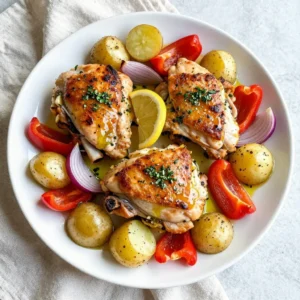Sheet Pan Lemon Herb Chicken Einfaches und Leckeres Gericht