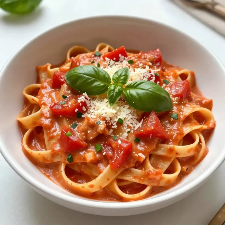 - 340 g Spaghetti oder Fettuccine - 1 Dose (400 g) gewürfelte Tomaten (mit Saft) - 240 ml Gemüsebrühe - 240 ml Sahne oder Kokosmilch Die Hauptzutaten sind einfach zu finden. Du kannst jede Art von Pasta verwenden, aber Spaghetti oder Fettuccine sind ideal. Gewürfelte Tomaten aus der Dose bringen viel Geschmack. Sie sind die Basis der Sauce. Gemüsebrühe fügt Tiefe hinzu, während Sahne oder Kokosmilch die Pasta cremig macht. - 1 TL getrocknete italienische Kräuter (Oregano, Thymian, Basilikum) - ½ TL rote Pfefferflocken (optional, für Schärfe) Die Gewürze sind wichtig für den Geschmack. Die italienischen Kräuter bringen einen klassischen Flair. Rote Pfefferflocken fügen eine angenehme Schärfe hinzu. Du kannst sie weglassen, wenn du es milder magst. - 1 mittlere Zwiebel, gewürfelt - 3 Knoblauchzehen, fein gehackt - 1 Tasse frisches Basilikum, gehackt (plus extra zum Garnieren) - 100 g geriebener Parmesan (oder Nährhefe für eine vegane Option) Frische Zutaten machen den Unterschied. Die Zwiebel und der Knoblauch sorgen für ein aromatisches Grundgerüst. Frisches Basilikum gibt dem Gericht Frische und Farbe. Parmesan oder Nährhefe runden das Gericht ab. Du kannst die Nährhefe nutzen, wenn du vegan kochen möchtest. {{ingredient_image_2}} Zuerst schneide die Zwiebel und den Knoblauch. Das hilft, die Aromen freizusetzen. Nimm eine mittlere Zwiebel und würfle sie klein. Hacke drei Knoblauchzehen fein. Diese beiden Zutaten sind die Basis für deine Sauce. Stelle auch deine Pasta bereit. Du kannst Spaghetti oder Fettuccine verwenden. Beide Sorten passen gut zu dieser cremigen Sauce. Erhitze zwei Esslöffel Olivenöl in einem großen Topf bei mittlerer Hitze. Füge die gewürfelte Zwiebel hinzu und brate sie für drei bis vier Minuten. Sie sollte glasig werden. Jetzt kommt der Knoblauch dazu. Brate ihn eine weitere Minute, bis er duftet. Füge dann eine Dose gewürfelte Tomaten, 240 ml Gemüsebrühe und einen Teelöffel getrocknete italienische Kräuter hinzu. Wenn du etwas Schärfe magst, kannst du auch rote Pfefferflocken hinzufügen. Rühre alles gut um, damit sich die Zutaten vermischen. Bring die Mischung zum Köcheln. Jetzt ist es Zeit, die Pasta hinzuzufügen. Achte darauf, dass die Pasta vollständig in der Flüssigkeit eingetaucht ist. Setze den Deckel auf den Topf und koche die Pasta für etwa zehn bis zwölf Minuten. Rühre gelegentlich um. Die Pasta sollte al dente sein und die Flüssigkeit fast aufgesogen haben. Reduziere die Hitze und rühre die Sahne oder Kokosmilch sowie den geriebenen Parmesan unter. Mische alles gut, bis es cremig ist. Füge dann das gehackte frische Basilikum hinzu. Schmecke mit Salz und Pfeffer ab. Rühre gut um, damit alles gleichmäßig bedeckt ist. Lass das Gericht für zwei bis drei Minuten erhitzen, damit sich die Aromen entfalten. Nimm den Topf vom Herd und lasse die Pasta ein paar Minuten ruhen, damit sie eindickt. Serviere die Pasta in großen Schalen, garniert mit frischem Basilikum. Um die perfekte Konsistenz für deine One-Pot Pasta zu erreichen, ist es wichtig, die Pasta al dente zu kochen. Al dente bedeutet, dass die Pasta innen noch etwas fest ist. So bleibt sie schmackhaft und behält die richtige Textur. Die Kochzeit beträgt etwa 10 bis 12 Minuten. Du solltest zwischendurch umrühren, damit die Pasta gleichmäßig gart. Die Flüssigkeitszufuhr spielt ebenfalls eine große Rolle. Wenn die Pasta zu trocken erscheint, kannst du etwas mehr Gemüsebrühe oder Sahne hinzufügen. Achte darauf, dass die Pasta immer in Flüssigkeit getaucht ist. So wird sie schön cremig. Um den Geschmack deiner Pasta zu intensivieren, wähle eine gute Mischung aus Kräutern. Die getrockneten italienischen Kräuter bringen viel Aroma. Doch der wahre Star ist frisches Basilikum. Das frische Basilikum fügt einen lebendigen Geschmack hinzu. Hacke es grob und rühre es kurz vor dem Servieren unter die Pasta. Wenn du eine besondere Note willst, kannst du auch frische Kräuter wie Petersilie oder Thymian verwenden. Experimentiere mit verschiedenen Kräutern, um deinen eigenen Geschmack zu finden. Die Präsentation macht beim Essen viel aus. Serviere die Pasta in großen, schönen Schalen. Das sieht einladend aus und macht Lust auf mehr. Garniere die Pasta mit frischen Basilikumblättern. Das gibt nicht nur Farbe, sondern auch Frische. Ein zusätzlicher Streusel Parmesan oben drauf rundet das Gericht ab. Wenn du vegan isst, kannst du Nährhefe verwenden. Nährhefe hat einen ähnlichen Geschmack wie Parmesan und sorgt für eine tolle Note. Pro Tipps Pasta perfekt kochen: Achte darauf, die Pasta al dente zu kochen, damit sie nicht zu weich wird und die Sauce besser aufnimmt. Frische Kräuter verwenden: Frisches Basilikum macht einen großen Unterschied im Geschmack. Füge es am Ende hinzu, um das volle Aroma zu bewahren. Vegane Option: Ersetze die Sahne durch Kokosmilch für eine cremige vegane Version, die trotzdem reichhaltig und köstlich ist. Resteverwertung: Diese Pasta lässt sich gut aufbewahren und kann am nächsten Tag aufgewärmt oder in eine Auflaufform für ein schnelles Gericht verwandelt werden. {{image_4}} Für eine vegane Version der Pasta kannst du die Sahne durch Kokosmilch ersetzen. Diese macht das Gericht cremig und gibt einen leichten Kokosgeschmack. Statt Parmesan kannst du Nährhefe verwenden. Nährhefe hat einen käsigen Geschmack und ist perfekt für vegane Rezepte. Diese Änderungen machen das Gericht gesund und lecker. Möchtest du mehr Proteine? Füge Hähnchen oder Tofu hinzu. Hähnchen kannst du in Würfel schneiden und in der Pfanne braten, bevor du die Zwiebel hinzufügst. Tofu kannst du ebenfalls in Würfel schneiden und anbraten, um ihm eine goldene Farbe zu geben. Beide Optionen machen die Pasta nahrhafter und sättigender. Du kannst auch Gemüse hinzufügen, um das Gericht bunter zu machen. Zucchini, Spinat oder Paprika passen gut dazu. Diese Zutaten bringen frische Aromen und Vitamine. Du kannst auch saisonales Gemüse verwenden, um das Beste aus jedem Monat herauszuholen. Achte darauf, das Gemüse klein zu schneiden, damit es gleichmäßig gart. - Kühlschranklagerung: Bewahre die Reste in einem luftdichten Behälter auf. So bleibt die Pasta frisch. - Maximale Haltbarkeit: Im Kühlschrank hält sich die Pasta bis zu 3 Tage. - Beste Methoden zum Aufwärmen: Erhitze die Pasta in einem Topf bei mittlerer Hitze. Füge etwas Wasser oder Brühe hinzu, um die Sauce cremig zu halten. Du kannst auch die Mikrowelle nutzen. Stell die Pasta in eine mikrowellengeeignete Schüssel und decke sie ab. Erhitze sie in Intervallen von 30 Sekunden und rühre dazwischen um. So wird die Pasta gleichmäßig warm. Ja, du kannst andere Pastasorten verwenden. Spaghetti oder Fettuccine sind ideal. Probiere auch Penne oder Fusilli. Diese Formen nehmen die Sauce gut auf. Achte darauf, die Kochzeit für die jeweilige Pasta zu prüfen. So bleibt die Konsistenz perfekt. Du kannst die Sauce leicht anpassen. Füge mehr Gemüse hinzu, wie Spinat oder Zucchini. Für mehr Geschmack nutze frische Kräuter. Ein Spritzer Zitronensaft bringt Frische. Wenn du es schärfer magst, füge mehr rote Pfefferflocken hinzu. Experimentiere und finde deinen perfekten Geschmack. Ja, du kannst glutenfreie Pasta verwenden. Viele Marken bieten glutenfreie Optionen an. Achte darauf, dass die Pasta aus Reis oder Linsen besteht. So bleibt das Gericht lecker und für alle geeignet. Die Zubereitung bleibt gleich, genieße die gleiche cremige Sauce. Reste kannst du im Kühlschrank aufbewahren. Sie halten sich bis zu drei Tage. Stelle sicher, dass du die Pasta in einem luftdichten Behälter lagerst. Zum Aufwärmen verwende eine Pfanne oder Mikrowelle. Füge bei Bedarf etwas Wasser hinzu, um die Sauce cremig zu halten. In diesem Artikel haben wir die wichtigen Zutaten für deine Pasta besprochen. Du weißt jetzt, wie man die Sauce zubereitet und die Pasta kocht. Wir haben auch hilfreiche Tipps zur Konsistenz und Präsentation gegeben. Denk daran, mit frischen Kräutern und abwechslungsreichen Zutaten zu experimentieren. Ob vegan oder mit Fleisch, du kannst das Rezept leicht anpassen. Verwahre Reste richtig, um sie später zu genießen. Viel Spaß beim Kochen und guten Appetit!
