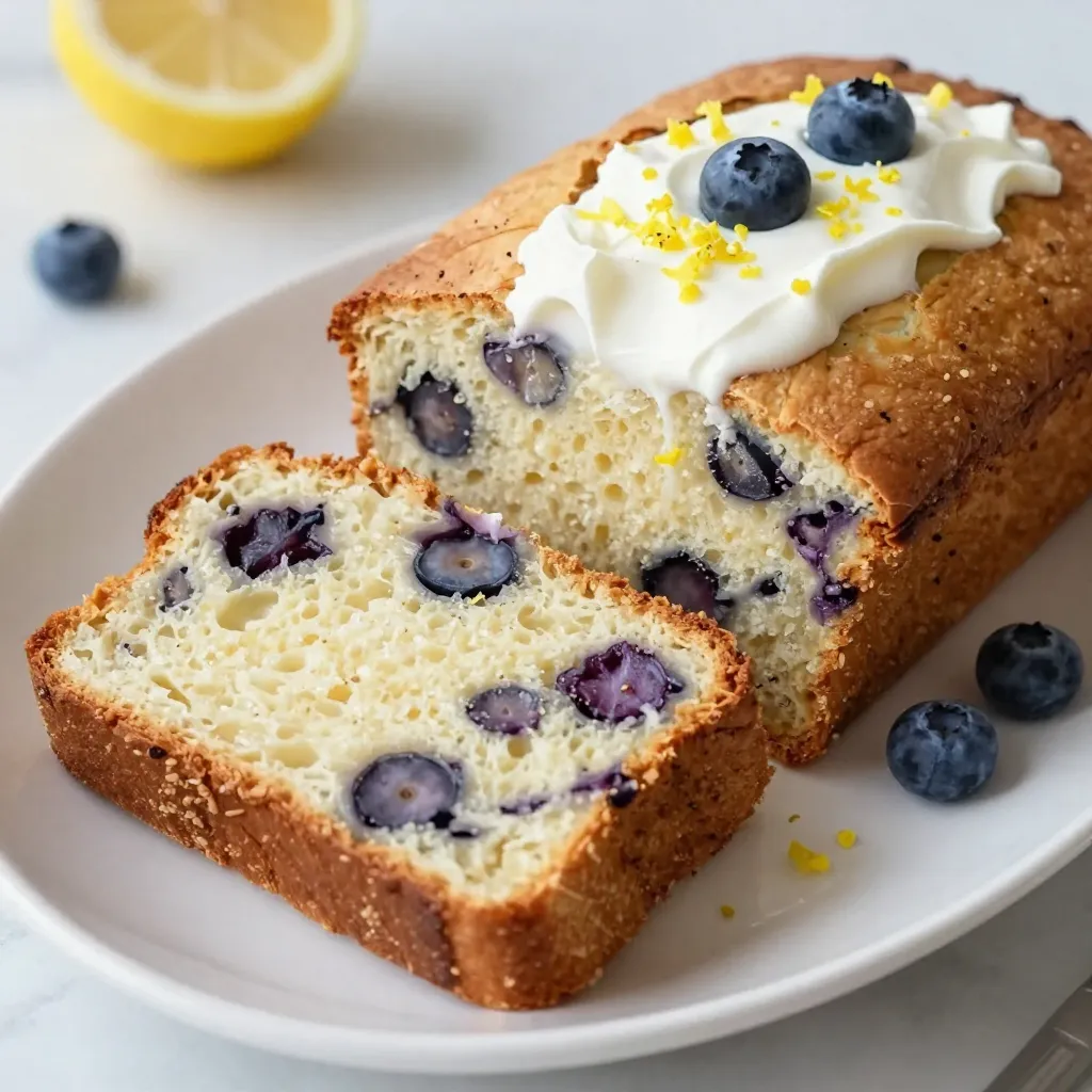 Um ein köstliches Zitronen-Blaubeer-Griechisches Joghurt-Brot zu backen, brauchst du: - 1 Tasse ungelockertes Weizenmehl - 1 Tasse Vollkornmehl - 1 Teelöffel Backpulver - ½ Teelöffel Natron - ½ Teelöffel Salz - 1 Tasse griechisches Joghurt (natur, ungesüßt) - 1 Tasse Zucker (oder Honig) - 2 große Eier - ¼ Tasse Pflanzenöl (oder geschmolzenes Kokosöl) - Schale von 1 großen Zitrone - 2 Esslöffel Zitronensaft - 1 Tasse frische Blaubeeren (oder gefrorene, je nach Vorliebe) - 1 Teelöffel Vanilleextrakt Diese Zutaten arbeiten zusammen, um ein feuchtes und aromatisches Brot zu schaffen. Bei der Wahl des Süßungsmittels hast du Optionen. Zucker macht das Brot süß und leicht knusprig. Honig hingegen bringt eine tiefere, blumige Süße. Honig kann auch die Feuchtigkeit des Brotes erhöhen. Wenn du Honig verwendest, verringere die Menge leicht. Das sorgt für das beste Ergebnis. Frische Blaubeeren sind der Schlüssel zu diesem Rezept. Wähle Beeren, die fest und prall sind. Sie sollten eine tiefblaue Farbe haben. Vermeide Beeren mit Druckstellen oder Schimmel. Gefrorene Blaubeeren sind auch eine gute Wahl. Sie sind praktisch und oft günstiger. Wenn du gefrorene Beeren nimmst, tau sie vorher auf und tupfe sie trocken. So bleibt der Teig nicht zu feucht. {{ingredient_image_2}} Heize deinen Ofen auf 175°C vor. Nimm eine Kastenform von 22x12 cm und fette sie gut ein. Dies sorgt dafür, dass das Brot nicht kleben bleibt. Nimm eine mittelgroße Schüssel. Mische 1 Tasse Weizenmehl, 1 Tasse Vollkornmehl, 1 Teelöffel Backpulver, ½ Teelöffel Natron und ½ Teelöffel Salz. Rühre die Mischung gut mit einem Schneebesen. Das hilft, Klumpen zu vermeiden. Nehme eine große Rührschüssel. Gebe 1 Tasse griechisches Joghurt, 1 Tasse Zucker oder Honig, 2 große Eier, ¼ Tasse Pflanzenöl, die Schale von 1 Zitrone, 2 Esslöffel Zitronensaft und 1 Teelöffel Vanilleextrakt hinein. Mische alles gründlich, bis die Mischung glatt ist. Füge die trockenen Zutaten nach und nach zu den feuchten Zutaten hinzu. Rühre vorsichtig, bis beides gerade so kombiniert ist. Achte darauf, nicht zu viel zu mischen. Das Brot wird sonst zäh. Füge 1 Tasse frische oder gefrorene Blaubeeren hinzu und falte sie vorsichtig unter. Gieße den Teig in die vorbereitete Kastenform. Glätte die Oberseite mit einem Spatel. Backe das Brot 50-60 Minuten lang. Überprüfe mit einem Zahnstocher, ob es durch ist. Lasse das Brot etwa 10 Minuten in der Form abkühlen. Danach stürze es auf ein Kuchengitter, um vollständig abzukühlen. Um das Brot leicht und fluffig zu halten, mischen Sie die Zutaten nicht zu lange. Wenn Sie die trockenen Zutaten zu den feuchten geben, rühren Sie nur, bis alles gerade so vermischt ist. Kleine Klumpen sind okay. Übermäßiges Mischen macht das Brot dicht und zäh. Für extra Saftigkeit fügen Sie mehr griechisches Joghurt hinzu. Ein zusätzlicher Esslöffel macht einen großen Unterschied. Eine weitere Möglichkeit ist, die Blaubeeren vorher in etwas Mehl zu wälzen. Das verhindert, dass sie am Boden des Brotes sinken. Wenn Sie frische Blaubeeren verwenden, sind sie saftiger als gefrorene. Das Brot schmeckt am besten, wenn es warm ist. Lassen Sie es etwa 10 Minuten abkühlen, bevor Sie es schneiden. Servieren Sie es mit etwas griechischem Joghurt oder Honig. Es passt auch gut zu einer Tasse Tee oder Kaffee. Wenn Sie es etwas länger aufbewahren, schmeckt es auch nach ein paar Tagen köstlich. Pro Tipps Verwenden Sie frische Blaubeeren: Frische Blaubeeren verleihen dem Brot einen intensiveren Geschmack und eine bessere Textur. Wenn Sie gefrorene verwenden, tauen Sie sie vorher auf und tupfen Sie sie trocken, um zu vermeiden, dass der Teig zu feucht wird. Prüfen Sie die Backzeit: Die Backzeit kann je nach Ofen variieren. Überprüfen Sie nach 50 Minuten mit einem Zahnstocher, ob das Brot fertig ist, um ein Überbacken zu vermeiden. Variationen ausprobieren: Fügen Sie etwas Zimt oder Muskatnuss für eine zusätzliche Geschmacksnote hinzu. Auch Nüsse oder Schokoladenstückchen können eine tolle Ergänzung sein! Richtige Lagerung: Bewahren Sie das Brot in einem luftdichten Behälter auf, um es frisch zu halten. Es kann auch eingefroren werden, um die Haltbarkeit zu verlängern. {{image_4}} Für eine glutenfreie Version können Sie das Weizenmehl weglassen. Nutzen Sie stattdessen eine Mischung aus glutenfreien Mehlen. Reis- und Mandelmehl sind tolle Optionen. Achten Sie darauf, auch ein Bindemittel wie Xanthan zu verwenden. So bleibt das Brot schön locker und fluffig. Sie möchten etwas Abwechslung? Äpfel, Himbeeren oder sogar Pfirsiche passen gut. Schneiden Sie die Früchte klein und falten Sie sie vorsichtig in den Teig. So bleibt das Brot saftig und geschmackvoll. Experimentieren Sie mit verschiedenen Früchten, um Ihr Lieblingsbrot zu finden. Neben Zitronen können Sie auch andere Aromen hinzufügen. Zimt oder Muskatnuss geben dem Brot eine warme Note. Vanilleextrakt verstärkt den Geschmack der Früchte. Fügen Sie ein paar Tropfen hinzu, um das Aroma zu intensivieren. Seien Sie kreativ und finden Sie Ihre perfekte Mischung. Um das Zitronen-Blaubeer-Griechisches Joghurt-Brot frisch zu halten, lege es in einen luftdichten Behälter. Du kannst auch Frischhaltefolie verwenden, um das Brot gut einzuwickeln. Achte darauf, dass es vollständig abgekühlt ist, bevor du es verpackst. So bleibt es weich und saftig. Im Kühlschrank bleibt das Brot etwa fünf bis sieben Tage frisch. Wenn du es länger aufbewahren möchtest, friere es ein. Im Gefrierschrank hält es bis zu drei Monate. Schneide das Brot in Scheiben, bevor du es einfrierst. So kannst du später einfach eine Scheibe entnehmen. Um das Brot wieder aufzuwärmen, heize den Ofen auf 175°C vor. Wickele das Brot in Alufolie und erwärme es für 10 bis 15 Minuten. Alternativ kannst du eine Mikrowelle nutzen. Stelle die Mikrowelle auf mittlere Leistung und wärme das Brot in kurzen Intervallen. So bleibt es saftig und lecker. Das Zitronen-Blaubeer-Brot bleibt frisch für bis zu fünf Tage. Bewahre es in einem luftdichten Behälter auf. So bleibt es saftig und lecker. Du kannst auch ein Stück in Alufolie einwickeln, um die Frische zu verlängern. Ja, gefrorene Blaubeeren sind perfekt für dieses Rezept. Sie sind einfach zu verwenden und sparen Zeit. Achte darauf, die gefrorenen Blaubeeren nicht vorher aufzutauen. So bleibt der Teig schön und feucht. Ja, du kannst auch Orange oder Limette verwenden. Das gibt dem Brot einen tollen neuen Geschmack. Einfach die Zitrusschale und den Saft der gewünschten Frucht ersetzen. Experimentiere mit den Mengen, um den perfekten Geschmack zu finden. Das Brot schmeckt super mit griechischem Joghurt oder Honig. Du kannst auch frische Früchte oder Marmelade dazu servieren. Eine Tasse Tee oder Kaffee passt hier auch gut. So wird dein Frühstück oder Snack noch besser. Ja, du kannst das Rezept vegan machen. Ersetze die Eier durch Apfelmus oder Banane. Verwende pflanzliches Joghurt und Öl. So bleibt das Brot saftig und lecker, auch ohne tierische Produkte. Das Zitronen-Blaubeer-Griechische Joghurt-Brot ist ein leckeres Projekt. Wir haben die besten Zutaten ausgewählt und auch Alternativen besprochen. Die Schritt-für-Schritt-Anleitung macht das Backen einfach. Zudem gibt es nützliche Tipps, um das Brot saftiger zu machen und Fehler zu vermeiden. Variationen bieten Ihnen die Freiheit, kreativ zu sein. Bewahren Sie das Brot richtig auf, um die Frische zu erhalten. Kochen Sie mit Spaß und genießen Sie Ihr Brot in vollen Zügen!