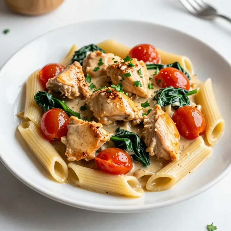 Für Cowboy Butter Chicken Pasta brauchen Sie die folgenden Hauptzutaten: - 2 Hähnchenbrustfilets ohne Haut und Knochen, in mundgerechte Stücke geschnitten - 230 g Penne-Nudeln - 4 Esslöffel ungesalzene Butter - 4 Knoblauchzehen, fein gehackt - 1 Teelöffel geräuchertes Paprikapulver - 1 Teelöffel Zwiebelpulver - ½ Teelöffel Cayennepfeffer (je nach gewünschter Schärfe anpassen) - 240 ml Schlagsahne - 240 ml Hühnerbrühe - 1 Tasse Kirschtomaten, halbiert - 1 Tasse frischer Spinat - Salz und Pfeffer nach Geschmack - Frische Petersilie, gehackt (zum Garnieren) Diese Zutaten bilden die Basis für das Gericht. Sie sorgen für einen tollen Geschmack und eine schöne Textur. Die Gewürze machen das Gericht besonders. Sie bringen den Cowboy-Flair in die Pasta. Hier sind die wichtigsten Gewürze: - Geräuchertes Paprikapulver: Es gibt dem Gericht einen rauchigen Geschmack. - Zwiebelpulver: Es fügt Tiefe und Süße hinzu. - Cayennepfeffer: Er sorgt für eine leichte Schärfe. Passen Sie die Menge je nach Ihrem Geschmack an. Frische Petersilie ist ein toller Abschluss. Sie gibt Farbe und einen frischen Kick. Um Cowboy Butter Chicken Pasta zuzubereiten, benötigen Sie einige nützliche Geräte: - Ein großer Topf: Zum Kochen der Pasta. - Eine große Pfanne: Zum Anbraten des Hähnchens und Zubereiten der Sauce. - Ein Kochlöffel: Zum Rühren der Sauce. - Ein Messbecher: Zum Abmessen von Flüssigkeiten wie Hühnerbrühe und Sahne. Mit diesen Geräten wird das Kochen einfach und macht Spaß. Sie helfen Ihnen, alle Schritte schnell und effizient abzuschließen. {{ingredient_image_2}} Bringe einen großen Topf mit Salzwasser zum Kochen. Füge die Penne-Nudeln hinzu. Koche sie nach Packungsanweisung al dente, also bissfest. Dies dauert meist etwa 10-12 Minuten. Gieße die Nudeln dann in ein Sieb ab. Lass sie kurz abtropfen und stelle sie beiseite. Nehme eine große Pfanne und schmelze 2 Esslöffel Butter bei mittlerer Hitze. Wenn die Butter schmilzt, füge die Hähnchenstücke hinzu. Würze sie mit Salz, Pfeffer und der Hälfte des geräucherten Paprikapulvers. Brate das Hähnchen goldbraun, etwa 5-7 Minuten. Nimm das Hähnchen dann aus der Pfanne und halte es warm auf einem Teller. In der gleichen Pfanne kommen die restlichen 2 Esslöffel Butter und der fein gehackte Knoblauch. Brate den Knoblauch etwa 1 Minute lang an, bis er duftet. Jetzt rühre das restliche geräucherte Paprikapulver, Zwiebelpulver und den Cayennepfeffer ein. Koche die Mischung für 30 Sekunden weiter. Füge die Schlagsahne und die Hühnerbrühe hinzu. Rühre gut um und bringe alles zum Köcheln. Lass die Sauce 3-4 Minuten leicht eindicken. Jetzt sind die Kirschtomaten und der frische Spinat an der Reihe. Gib sie in die Sauce und koche sie 2-3 Minuten mit. Die Tomaten sollten weich werden und der Spinat zusammenfallen. Schmecke die Sauce mit Salz und Pfeffer ab, um den Geschmack zu verbessern. Gib das gebratene Hähnchen zurück in die Pfanne. Füge die abgetropften Nudeln hinzu. Mische alles gut, sodass die Nudeln gleichmäßig mit der Sauce bedeckt sind. Garniere das Gericht mit frischer, gehackter Petersilie und serviere es. Um das Hähnchen perfekt zuzubereiten, achte auf die Temperatur. Brate die Hähnchenstücke bei mittlerer Hitze an. So bleiben sie saftig und zart. Würze das Hähnchen mit Salz, Pfeffer und etwas Paprika. So bekommt es einen tollen Geschmack. Lass das Hähnchen nach dem Braten etwas ruhen. So bleibt der Saft im Fleisch. Du kannst die Penne-Nudeln durch andere Nudeln ersetzen. Spaghetti oder Fusilli funktionieren gut. Für das Hähnchen kannst du auch Putenbrust verwenden. Wenn du eine vegetarische Option suchst, nimm Tofu oder Kichererbsen. Statt frischem Spinat kannst du tiefgefrorenen Spinat nehmen. Achte darauf, ihn gut abzutropfen. Um eine cremige Sauce zu machen, achte auf die Hitze. Lass die Mischung sanft köcheln, damit sie eindickt. Wenn die Sauce zu dick wird, füge etwas mehr Hühnerbrühe hinzu. Für mehr Geschmack kannst du frische Kräuter wie Basilikum oder Oregano hinzufügen. Das macht die Sauce noch aromatischer. Pro Tipps Hähnchen Marinieren: Marinieren Sie die Hähnchenstücke mindestens 30 Minuten vor dem Kochen in Gewürzen oder einer schnellen Marinade, um zusätzlichen Geschmack zu erzielen. Guten Käse Wählen: Frisch geriebener Parmesan oder Pecorino Romano sorgen für einen intensiven Geschmack und eine cremige Textur, die das Gericht abrunden. Gemüse Variieren: Fügen Sie zusätzliches Gemüse wie Zucchini oder Paprika hinzu, um mehr Farbe und Nährstoffe in Ihr Gericht zu bringen. Nudeln Nicht Überkochen: Achten Sie darauf, die Nudeln al dente zu kochen, damit sie in der Sauce nicht matschig werden und eine angenehme Textur behalten. {{image_4}} Wenn du eine vegetarische Option suchst, ersetze das Hähnchen durch Tofu oder Kichererbsen. Tofu hat eine tolle Textur und nimmt den Geschmack gut auf. Kichererbsen bringen einen nussigen Geschmack und viel Protein. Brate sie wie das Hähnchen an, um die Aromen zu intensivieren. Experimentiere mit verschiedenen Gemüsesorten, um neue Geschmäcker zu entdecken. Zucchini, Paprika oder Brokkoli passen gut zur Sauce. Du kannst das Gemüse einfach in der Pfanne anbraten, bevor du die Sauce hinzufügst. So bleibt es knackig und frisch. Möchtest du es schärfer? Füge mehr Cayennepfeffer hinzu oder verwende frische Chili. Für einen rauchigen Geschmack kannst du auch Chipotle-Pulver verwenden. Serviere das Gericht mit einem frischen Salat oder knusprigem Brot. So hast du eine vollwertige Mahlzeit. Um die Reste gut zu lagern, füllen Sie die Cowboy Butter Chicken Pasta in einen luftdichten Behälter. Lassen Sie die Pasta auf Raumtemperatur abkühlen. Verschließen Sie den Behälter und stellen Sie ihn in den Kühlschrank. Die Reste bleiben frisch für etwa 3 Tage. So bleibt der Geschmack erhalten und das Gericht ist schnell zur Hand. Wenn Sie die Pasta länger aufbewahren möchten, können Sie sie einfrieren. Teilen Sie die Portionen in einzelne Behälter oder Gefrierbeutel auf. Achten Sie darauf, die Luft gut herauszudrücken. So friert die Pasta gleichmäßiger ein. Sie können die Cowboy Butter Chicken Pasta bis zu 3 Monate im Gefrierfach aufbewahren. Um die gefrorene Pasta wieder aufzuwärmen, lassen Sie sie über Nacht im Kühlschrank auftauen. Erhitzen Sie die Pasta dann in einer Pfanne bei mittlerer Hitze. Fügen Sie etwas Hühnerbrühe oder Sahne hinzu, um die Sauce wieder cremig zu machen. Rühren Sie gut um, bis alles heiß ist. So schmeckt die Pasta fast wie frisch zubereitet. Die Zubereitung dauert etwa 30 Minuten. Du kannst in 10 Minuten die Zutaten vorbereiten und dann die Pasta und das Hähnchen kochen. Das geht schnell und einfach. Ja, du kannst das Rezept im Voraus vorbereiten. Koche die Pasta und das Hähnchen, und stelle sie beiseite. Mache die Sauce am Tag des Servierens. So bleibt alles frisch und lecker. Cowboy Butter Chicken Pasta schmeckt toll mit frischem grünen Salat oder knusprigem Brot. Du kannst auch geriebenen Parmesan oder ein Stück Baguette anbieten. Diese Beilagen ergänzen das Gericht perfekt. Ja, du kannst die Sauce ohne Sahne machen. Verwende stattdessen mehr Hühnerbrühe oder pflanzliche Milch. So bleibt die Sauce cremig und lecker. Cowboy Butter Chicken Pasta bietet einen leckeren Mix aus Aromen. Du hast gelernt, die Hauptzutaten, Gewürze und nützliche Küchengeräte zu nutzen. Wir haben auch eine einfache Schritt-für-Schritt-Anleitung erstellt, um das Gericht perfekt zuzubereiten. Zudem helfen dir Tipps & Tricks, um optimale Ergebnisse zu erzielen. Die Variationen zeigen, wie vielseitig dieses Gericht ist. Du kannst Reste einfach aufbewahren und problemlos wieder aufwärmen. Dieses Rezept ist perfekt für jede Gelegenheit, also viel Spaß beim Ausprobieren!