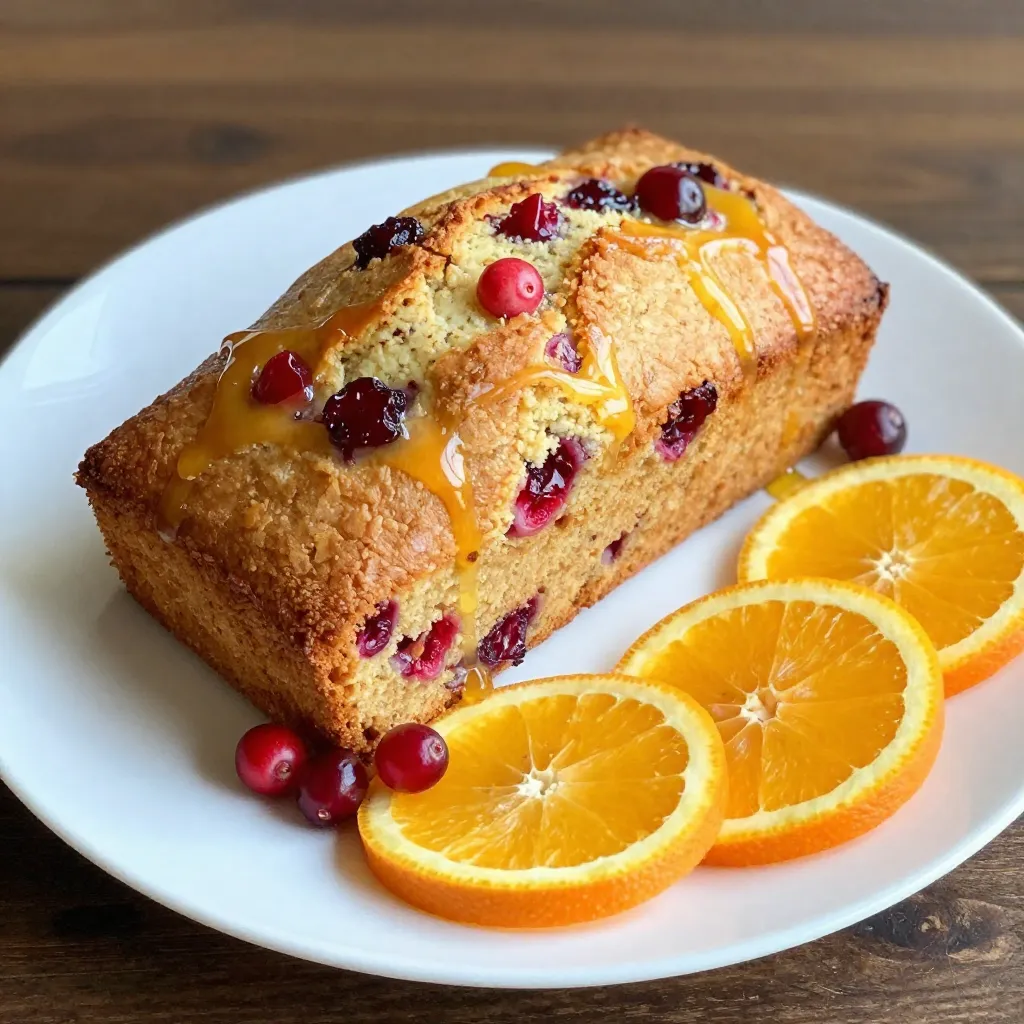 Um einen leckeren Cranberry Orange Loaf zu backen, brauchst du diese Hauptzutaten: - 2 Tassen Weizenmehl - 1 Teelöffel Backpulver - 1/2 Teelöffel Natron - 1/4 Teelöffel Salz - 1/2 Tasse ungesalzene Butter, weich - 1 Tasse Kristallzucker - 2 große Eier - Abrieb von 1 Orange - 1/2 Tasse frisch gepresster Orangensaft - 1 Tasse frische Cranberries - 1/2 Teelöffel Vanilleextrakt - 1/2 Tasse gehackte Walnüsse (optional) Jede Zutat spielt eine wichtige Rolle. Das Mehl gibt Struktur, während die Butter für Feuchtigkeit sorgt. Die Cranberries bringen eine frische Säure und die Orangen einen süßen Zitrusgeschmack. Für die Glasur, die deinem Brot einen süßen Abschluss gibt, benötigst du: - 1/4 Tasse Puderzucker - 1 Esslöffel Orangensaft Diese Glasur ist einfach und macht das Brot noch köstlicher. Wenn du frische Cranberries kaufst, achte darauf, dass sie fest und rot sind. Vermeide matschige oder braune Beeren. Frische Cranberries sind oft die besten, aber gefrorene sind eine gute Alternative. Bei Orangen suche nach saftigen Exemplaren mit einer dünnen Schale. Der Abrieb sollte intensiv duften. Frisch gepresster Orangensaft bringt den besten Geschmack. Achte darauf, die Schale vor dem Pressen abgerieben zu haben. So erhältst du das volle Aroma. {{ingredient_image_2}} Heize deinen Ofen auf 175°C vor. Fette eine Kastenform mit Butter ein oder lege sie mit Backpapier aus. So lässt sich der Laib später leichter herausnehmen. Das ist wichtig für eine schöne Form. In einer mittleren Schüssel mische das Weizenmehl, Backpulver, Natron und Salz. Das ist die trockene Mischung. In einer großen Schüssel schlage die weiche Butter und den Kristallzucker mit einem Mixer. Mische sie, bis die Mischung hell und cremig ist. Das dauert etwa drei bis vier Minuten. Füge die Eier nacheinander hinzu. Rühre nach jeder Zugabe gut um. Jetzt kommt der Orangenabrieb und der Vanilleextrakt dazu. Mische die trockenen Zutaten schrittweise unter die feuchte Mischung. Wechsle dabei mit dem frisch gepressten Orangensaft. Beginne und ende mit der Mehlmischung. Rühre nur so lange, bis alles gut vermischt ist. Jetzt hebe die frischen Cranberries und die optionalen Walnüsse vorsichtig unter. Das sorgt für eine tolle Textur. Gieße den Teig in die vorbereitete Kastenform. Glätte die Oberfläche mit einem Spatel, damit der Laib gleichmäßig backt. Backe den Laib im vorgeheizten Ofen für 55 bis 65 Minuten. Überprüfe mit einem Zahnstocher, ob er fertig ist. Stecke den Zahnstocher in die Mitte des Laibs. Wenn er sauber herauskommt, ist der Laib fertig. Lass das Brot nach dem Backen etwa zehn Minuten in der Form abkühlen. Danach lege es auf ein Kuchengitter, damit es vollständig auskühlt. Wenn du magst, mische Puderzucker mit einem Esslöffel Orangensaft für eine Glasur. Träufle diese über den abgekühlten Laib, um eine süße Note hinzuzufügen. Ein häufiger Fehler ist das Übermixen des Teigs. Wenn Sie zu lange rühren, wird der Laib zäh. Mischen Sie die Zutaten nur, bis alles gerade vermischt ist. Ein weiterer Fehler ist, die Cranberries nicht gleichmäßig zu verteilen. Heben Sie sie vorsichtig unter, um sie gleichmäßig im Teig zu haben. Um eine gleichmäßige Textur zu erreichen, verwenden Sie Zimmertemperatur-Butter. Diese lässt sich besser mit Zucker vermengen. Stellen Sie auch sicher, dass alle Zutaten gut abgemessen sind. Dies hilft, die richtige Konsistenz zu erzielen. Wenn möglich, sieben Sie das Mehl, um Klumpen zu vermeiden. Die ideale Temperatur für das Backen ist 175°C (350°F). Backen Sie den Laib für 55 bis 65 Minuten. Überprüfen Sie mit einem Zahnstocher, ob er fertig ist. Wenn der Zahnstocher sauber herauskommt, ist der Laib bereit. Lassen Sie ihn nach dem Backen 10 Minuten in der Form abkühlen. Pro Tipps Verwenden Sie frische Cranberries: Frische Cranberries verleihen dem Laib eine schöne Säure und Textur. Wenn Sie gefrorene verwenden, lassen Sie diese vorher auftauen und gut abtropfen, um übermäßige Feuchtigkeit zu vermeiden. Optimale Backzeit: Jeder Ofen ist unterschiedlich. Überprüfen Sie den Laib 5-10 Minuten vor Ende der angegebenen Backzeit, um sicherzustellen, dass er nicht überbacken wird. Leichtes Messen des Mehls: Vermeiden Sie es, das Mehl direkt aus dem Behälter zu schöpfen. Verwenden Sie einen Löffel, um das Mehl in eine Messbecher zu füllen, und nivellieren Sie es dann ab, um ein Übermaß zu vermeiden. Glasur hinzufügen: Wenn Sie eine Glasur verwenden, lassen Sie den Laib vollständig auskühlen, bevor Sie die Glasur auftragen. So bleibt die Glasur schön und fest. {{image_4}} Wenn Sie auf Gluten verzichten möchten, gibt es einfache Alternativen. Verwenden Sie glutenfreies Mehl anstelle von Weizenmehl. Achten Sie darauf, eine Mischung zu wählen, die Xanthan enthält. Dieses hilft, die Struktur zu verbessern. Der Rest des Rezepts bleibt gleich. So genießen Sie den Cranberry Orange Loaf ganz ohne Gluten. Um das Aroma zu variieren, probieren Sie verschiedene Zutaten. Fügen Sie Zimt oder Muskatnuss hinzu, um Wärme zu schaffen. Für eine fruchtige Note können Sie auch gehackte Äpfel oder Birnen hinzufügen. Wenn Sie Nüsse mögen, sind Mandeln oder Pecannüsse eine tolle Wahl. Diese Variationen machen den Laib noch interessanter und leckerer. Wenn Sie den Zuckergehalt reduzieren möchten, gibt es einfache Wege. Verwenden Sie weniger Kristallzucker, etwa 3/4 Tasse statt 1 Tasse. Sie können auch Honig oder Ahornsirup verwenden. Diese Süßungsmittel bringen auch einen eigenen Geschmack. Denken Sie daran, die Feuchtigkeit im Rezept zu beachten. Weniger Zucker kann die Konsistenz leicht verändern. Achten Sie darauf, den Teig gut zu prüfen. Um den Cranberry Orange Loaf richtig zu lagern, solltest du ihn zuerst vollständig abkühlen lassen. Danach wickelst du ihn in Frischhaltefolie oder legst ihn in einen luftdichten Behälter. Das hält den Laib frisch und saftig. Du kannst ihn auch in Scheiben schneiden, um ihn leichter zu portionieren. Lagere den Laib an einem kühlen, trockenen Ort. So bleibt er mehrere Tage lang lecker. Das Einfrieren ist eine tolle Option, wenn du den Laib länger aufbewahren möchtest. Schneide ihn in Scheiben, um die Verwendung zu erleichtern. Wickel jede Scheibe in Frischhaltefolie und lege sie in einen gefrierfesten Beutel. Achte darauf, die Luft herauszudrücken, um Gefrierbrand zu vermeiden. Der Laib bleibt so bis zu drei Monate frisch. Zum Auftauen lege die Scheiben einfach bei Raumtemperatur für ein paar Stunden raus oder wärme sie im Toaster auf. Der Cranberry Orange Loaf bleibt bei richtiger Lagerung bis zu einer Woche frisch. Achte darauf, ihn regelmäßig zu überprüfen. Wenn du einen seltsamen Geruch oder Schimmel bemerkst, solltest du ihn nicht essen. Wenn du die Scheiben gefroren hast, kannst du sie einfach nach Bedarf entnehmen. So hast du immer einen leckeren Snack zur Hand! Wählen Sie frische, feste Cranberries. Sie sollten eine tiefrote Farbe haben. Achten Sie darauf, dass sie keine Druckstellen oder Schimmel haben. Wenn Sie die Cranberries leicht drücken, sollten sie fest bleiben. Reife Cranberries haben einen süß-sauren Geschmack und bringen die besten Aromen in Ihr Brot. Wenn Sie die perfekten Cranberries finden, wird Ihr Cranberry Orange Loaf köstlich. Ja, gefrorene Cranberries sind eine tolle Option. Sie sind oft gleichwertig mit frischen. Achten Sie darauf, sie vorher nicht auftauen zu lassen. Fügen Sie sie direkt zum Teig hinzu. So bleibt Ihr Brot saftig und frisch. Dies ist besonders praktisch, wenn frische Cranberries nicht verfügbar sind. Sie können auch die gefrorenen Cranberries in den Teig mischen, ohne ihre Form zu verlieren. Servieren Sie den Laib warm oder bei Raumtemperatur. Schneiden Sie ihn in dicke Scheiben. Ein wenig Butter macht ihn noch besser. Garnieren Sie den Laib mit frischen Cranberries oder Orangenscheiben. Dies sieht schön aus und bringt zusätzliche Frische. Sie können auch eine Tasse Tee oder Kaffee dazu reichen. So wird der Genuss noch größer. Der Cranberry-Orange-Laib ist ein einfaches und leckeres Rezept. Wir haben die besten Zutaten und Zubereitungsschritte untersucht. Tipps zur Vermeidung häufiger Fehler helfen Ihnen, das perfekte Brot zu backen. Variationen bieten verschiedene Möglichkeiten, und richtige Lagerung hält es frisch. Denken Sie daran, dass Sie gefrorene Cranberries nutzen können. Folgen Sie diesen Schritten, und Sie backen schon bald einen köstlichen Laib. Genießen Sie jeden Biss!
