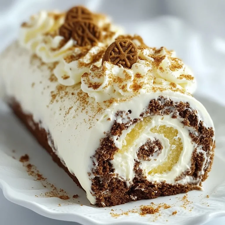 Für unseren Gingerbread Swiss Cake Roll benötigen wir einige wichtige Zutaten. Hier ist die Liste: - 3 große Eier - 150 g Kristallzucker - 1 Teelöffel Vanilleextrakt - 90 g Weizenmehl - 1/2 Teelöffel Backpulver - 1/2 Teelöffel gemahlener Ingwer - 1/2 Teelöffel gemahlener Zimt - 1/4 Teelöffel gemahlene Muskatnüsse - 1/4 Teelöffel Salz - 25 g ungesüßtes Kakaopulver - 240 ml Schlagsahne - 2 Esslöffel Puderzucker - 1 Teelöffel gemahlener Ingwer (für die Füllung) - 1/2 Teelöffel Vanilleextrakt (für die Füllung) Diese Zutaten sorgen für den perfekten Geschmack und die schöne Textur. Ein paar optionale Zutaten können den Geschmack noch besser machen. Hier sind sie: - Zerbröselte Lebkuchen-Kekse zum Garnieren Diese Kekse bringen eine festliche Note. Sie sorgen für einen tollen Crunch. Die Wahl der richtigen Zutaten macht einen großen Unterschied. Hier sind einige Tipps: - Verwenden Sie frische Eier. Frische Eier geben dem Kuchen mehr Luftigkeit. - Achten Sie auf hochwertige Gewürze. Sie bringen den besten Geschmack in den Kuchen. - Wählen Sie Schlagsahne mit hohem Fettanteil. Das sorgt für eine cremige Füllung. - Kaufen Sie ungesüßtes Kakaopulver ohne Zusatzstoffe. So bleibt der Geschmack rein. Mit diesen Tipps wählen Sie die besten Zutaten. So wird Ihr Gingerbread Swiss Cake Roll ein echter Genuss. {{ingredient_image_2}} Heizen Sie zuerst den Ofen auf 175 °C vor. Nehmen Sie ein Backblech von 38x25 cm und legen Sie es mit Backpapier aus. Achten Sie darauf, dass das Papier an den Seiten übersteht. So können Sie den Kuchen später leicht herausnehmen. In einer großen Schüssel schlagen Sie drei große Eier mit 150 g Kristallzucker. Mischen Sie dies für etwa fünf Minuten, bis die Masse dick und hell ist. Fügen Sie dann einen Teelöffel Vanilleextrakt hinzu. In einer anderen Schüssel sieben Sie 90 g Weizenmehl, ½ Teelöffel Backpulver, ½ Teelöffel gemahlenen Ingwer, ½ Teelöffel Zimt, ¼ Teelöffel Muskatnüsse, ¼ Teelöffel Salz und 25 g Kakaopulver zusammen. Heben Sie jetzt diese trockenen Zutaten vorsichtig unter die Eimischung. Rühren Sie nicht zu viel, nur bis es knapp vermischt ist. Gießen Sie den Teig in das vorbereitete Blech. Streichen Sie ihn gleichmäßig glatt. Backen Sie den Kuchen für etwa 12-15 Minuten. Ein Zahnstocher sollte sauber herauskommen. Nehmen Sie den Kuchen aus dem Ofen und lassen Sie ihn fünf Minuten im Blech abkühlen. Drehen Sie dann den Kuchen auf ein mit Puderzucker bestäubtes Küchentuch. Entfernen Sie das Backpapier vorsichtig und rollen Sie den Kuchen von einer kurzen Seite her eng auf. Lassen Sie ihn vollständig im Tuch abkühlen. Schlagen Sie in einer Schüssel 240 ml Schlagsahne mit zwei Esslöffeln Puderzucker, einem Teelöffel gemahlenem Ingwer und ½ Teelöffel Vanilleextrakt, bis sich weiche Spitzen bilden. Sobald der Kuchen abgekühlt ist, rollen Sie ihn vorsichtig wieder auf. Verteilen Sie die Füllung gleichmäßig über die Oberfläche. Lassen Sie an den Kanten einen kleinen Rand. Rollen Sie den Kuchen jetzt vorsichtig ohne das Tuch wieder auf. Nutzen Sie das Backpapier, um zu helfen. Wickeln Sie die gerollte Torte in Frischhaltefolie. Kühlen Sie sie mindestens 30 Minuten, damit sie fest wird. Vor dem Servieren schneiden Sie die Schweizer Rolle in Scheiben. Sie können die Rolle nach Belieben mit zerbröselten Lebkuchen-Keksen garnieren. Ein häufiger Fehler ist, den Teig zu lange zu rühren. Das macht den Kuchen dicht. Achten Sie darauf, die trockenen Zutaten nur kurz unter die Eimischung zu heben. Ein weiterer Fehler ist, den Kuchen nicht rechtzeitig abkühlen zu lassen. Er muss 5 Minuten im Blech ruhen. Dann drehen Sie ihn auf ein mit Puderzucker bestäubtes Tuch. Das hilft, die Form zu halten. Die Füllung sollte leicht und luftig sein. Schlagen Sie die Schlagsahne bis sie weiche Spitzen bildet. Fügen Sie dann Puderzucker, gemahlenen Ingwer und Vanilleextrakt hinzu. Diese Zutaten bringen den Geschmack zur Geltung. Verteilen Sie die Füllung gleichmäßig auf dem abgekühlten Kuchen. Lassen Sie dabei einen kleinen Rand frei. So bleibt die Füllung beim Rollen im Kuchen. Um mehr Geschmack zu bekommen, können Sie die Gewürze erhöhen. Zimt und Muskatnuss bringen Wärme. Fügen Sie auch etwas mehr gemahlenen Ingwer hinzu, wenn Sie es würziger mögen. Für eine nussige Note können Sie gemahlene Mandeln oder Walnüsse in den Teig geben. Für eine besondere Textur können Sie zerbröselte Lebkuchen-Kekse in die Füllung mischen. Das macht den Kuchen noch festlicher und leckerer. Pro Tipps Frische Eier verwenden: Frische Eier sorgen für eine bessere Textur und Stabilität in Ihrem Teig. Achten Sie darauf, dass die Eier Zimmertemperatur haben, um optimale Ergebnisse zu erzielen. Teig vorsichtig mischen: Übermixen des Teigs kann zu einer zähen Konsistenz führen. Heben Sie die trockenen Zutaten sanft unter, bis sie gerade so kombiniert sind. Backzeit im Auge behalten: Jeder Ofen heizt unterschiedlich. Überprüfen Sie den Kuchen nach 12 Minuten, um sicherzustellen, dass er nicht überbackt wird. Rollen mit Tuch: Das Küchentuch hilft beim Rollen des Kuchens, ohne dass er bricht. Bestäuben Sie das Tuch mit Puderzucker, um ein Ankleben zu verhindern. {{image_4}} Die Füllung ist der Schlüssel zu einem leckeren Gingerbread Swiss Cake Roll. Traditionell verwenden wir eine Schlagsahnefüllung mit Ingwer und Vanille. Aber du kannst auch kreativ werden! Hier sind einige Ideen: - Fruchtfüllung: Nutze pürierte Himbeeren oder Erdbeeren. Sie bringen Frische. - Käsekuchenfüllung: Mische Frischkäse mit Puderzucker und Zitrone für einen cremigen Genuss. - Schokoladenfüllung: Verwende geschmolzene Schokolade oder Kakaopulver in der Sahne. Wenn du deinen Gingerbread Swiss Cake Roll variieren möchtest, sind die Möglichkeiten endlos. Einige Ideen sind: - Schokoladen-Variante: Füge mehr Kakaopulver zum Teig hinzu. Dadurch wird er schokoladiger und reichhaltiger. - Fruchtige Variante: Mische fruchtige Aromen wie Orangen- oder Zitronenschale in den Teig. Diese geben einen frischen Akzent. - Nussige Variante: Hacke Walnüsse oder Mandeln und füge sie in die Füllung ein. Das sorgt für einen knusprigen Biss. Für vegane und glutenfreie Varianten gibt es einfache Anpassungen. - Vegane Variante: Ersetze die Eier durch Apfelmus oder Chia-Samen. Nutze pflanzliche Sahne für die Füllung. - Glutenfreie Variante: Verwende glutenfreies Mehl anstelle von Weizenmehl. Achte darauf, dass auch das Backpulver glutenfrei ist. Diese Variationen machen den Gingerbread Swiss Cake Roll zu einem vielseitigen Dessert. Egal, ob du eine spezielle Diät hast oder einfach nur neue Geschmäcker testen möchtest, es gibt für jeden etwas! Um den Gingerbread Swiss Cake Roll frisch zu halten, wickeln Sie ihn gut ein. Nutzen Sie Frischhaltefolie oder einen luftdichten Behälter. Achten Sie darauf, dass er vollständig abgekühlt ist, bevor Sie ihn einpacken. So bleibt die Feuchtigkeit im Kuchen und er trocknet nicht aus. Dieser Kuchen bleibt im Kühlschrank etwa eine Woche frisch. Wenn Sie ihn länger aufbewahren möchten, können Sie ihn einfrieren. Wickeln Sie ihn gut in Frischhaltefolie und dann in Alufolie. So bleibt er bis zu drei Monate haltbar. Denken Sie daran, ihn vor dem Servieren über Nacht im Kühlschrank auftauen zu lassen. Um den Gingerbread Swiss Cake Roll wieder aufzuwärmen, nehmen Sie ihn aus dem Kühlschrank. Lassen Sie ihn bei Raumtemperatur für etwa 30 Minuten ruhen. Wenn Sie es warm genießen möchten, können Sie ihn kurz in der Mikrowelle erwärmen. Achten Sie darauf, ihn nicht zu überhitzen, damit die Füllung nicht schmilzt. Du kannst den Gingerbread Swiss Cake Roll bis zu zwei Tage im Voraus machen. Lagere ihn im Kühlschrank. Das hilft den Aromen, sich gut zu vermischen. Wenn du ihn länger aufbewahren willst, friere ihn einfach ein. So bleibt er frisch und lecker. Wenn der Teig nicht aufgeht, kann es an den Eiern liegen. Stelle sicher, dass die Eier frisch sind. Überprüfe auch das Backpulver. Es sollte frisch sein und gut funktionieren. Achte darauf, die trockenen Zutaten vorsichtig unter die Eimischung zu heben. Zu viel Rühren kann den Teig schwer machen. Ja, du kannst die Füllung nach deinem Geschmack anpassen. Probiere verschiedene Aromen aus, wie Schokolade oder Frucht. Du kannst auch Frischkäse oder Joghurt verwenden. Eine Mischung aus Nüssen sorgt für einen tollen Crunch. Sei kreativ und finde deine Lieblingsfüllung! Ja, die Zutaten für den Gingerbread Swiss Cake Roll sind einfach zu finden. Eier, Zucker, Mehl und Gewürze gibt es in jedem Geschäft. Schlagsahne und Kakaopulver sind ebenfalls weit verbreitet. Wenn du spezielle Zutaten suchst, wie gemahlenen Ingwer, schaue in der Backabteilung nach. Um unseren Gingerbread Swiss Cake Roll zuzubereiten, haben wir die besten Zutaten gewählt und Schritt für Schritt den Backprozess erklärt. Ich hoffe, die Tipps helfen Ihnen, Fehler zu vermeiden und die perfekte Füllung zu erzielen. Denken Sie an die vielen Variationen und Lageroptionen, die Sie ausprobieren können. Jeder Biss wird die Mühe wert sein. Genießen Sie das Backen und die Freude, die Ihre Kreationen bringen!