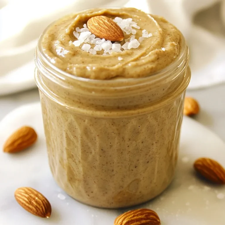 Die Basis für die beste Mandelnussbutter sind einfache Zutaten. Hier ist, was du brauchst: - 2 Tassen rohe Mandeln - 1 Esslöffel Kokosöl (optional für die Cremigkeit) - 1 Teelöffel Meersalz (nach Geschmack anpassen) - 2 Esslöffel Ahornsirup oder Honig (für die Süße, optional) Mit diesen Zutaten bereitest du eine leckere und gesunde Mandelnussbutter zu. Die Mandeln sind reich an Nährstoffen und gut für die Gesundheit. Ich finde es wichtig, den Geschmack nach deinem Wunsch anzupassen. Du kannst die Süße mit mehr oder weniger Ahornsirup oder Honig steuern. Wenn du es salziger magst, füge einfach mehr Meersalz hinzu. Probiere es aus und finde deinen perfekten Mix. Manchmal mag ich Kokosöl, aber es gibt auch Alternativen. Du kannst Erdnussöl oder Mandelöl verwenden, um eine andere Note zu schaffen. Diese Öle machen die Nussbutter ebenfalls cremig und lecker. Wenn du kein Öl verwenden möchtest, lasse es einfach weg. Die Mandeln sind auch ohne Öl gut. {{ingredient_image_2}} Zuerst heize deinen Ofen auf 175°C vor. Nimm 2 Tassen rohe Mandeln und verteile sie gleichmäßig auf einem Backblech. Röste die Mandeln für 10 bis 12 Minuten. Die Mandeln sollten goldbraun und duftend sein. Rühre sie während des Röstens regelmäßig um. So verhindern wir, dass sie verbrennen. Nach dem Rösten lasse die Mandeln etwas abkühlen, damit sie leicht zu verarbeiten sind. Gib die warmen Mandeln in eine Küchenmaschine. Verarbeite sie bei hoher Geschwindigkeit für 1 bis 2 Minuten. Die Mandeln werden zuerst zu einem feinen Pulver. Kratze die Seiten der Schüssel ab, um alles gleichmäßig zu vermengen. Nach ein paar Minuten bildet sich eine dicke Kugel. Diese Kugel wird dann nach und nach zu einer cremigen Mandelnussbutter. Nach etwa 5 bis 7 Minuten füge 1 Esslöffel Kokosöl, 1 Teelöffel Meersalz und 2 Esslöffel Ahornsirup oder Honig hinzu. Verarbeite die Mischung weiter, bis sie glatt und flüssig ist. Das dauert etwa 2 bis 3 Minuten. Probiere die Nussbutter und passe den Salzgehalt und die Süße nach deinem Geschmack an. Nachdem du die gewünschte Konsistenz erreicht hast, fülle die Mandelnussbutter in ein sauberes Glas. Lass sie vollständig abkühlen, bevor du das Glas verschließt. Um die perfekte Konsistenz für Ihre Mandelnussbutter zu erreichen, ist Geduld wichtig. Beginnen Sie mit den gerösteten Mandeln. Geben Sie sie in die Küchenmaschine und starten Sie sie. Zuerst werden sie pulverig. Nach ein paar Minuten wird die Mischung dick und klebrig. Fahren Sie fort, bis sie ganz glatt ist. Wenn die Nussbutter zu dick ist, fügen Sie etwas Kokosöl hinzu. Dies hilft, sie cremiger zu machen. Ein häufiger Fehler ist, die Mandeln zu wenig zu rösten. Achten Sie darauf, sie goldbraun zu backen. So schmecken sie besser. Ein weiterer Fehler ist, die Küchenmaschine nicht lange genug laufen zu lassen. Lassen Sie sie mindestens 5-7 Minuten arbeiten. Wenn die Nussbutter nicht glatt ist, haben Sie sie vielleicht zu früh gestoppt. Probieren Sie auch, den Salz- und Süßigkeitsgrad anzupassen. Zu viel Salz kann den Geschmack ruinieren. Für die Herstellung von Nussbutter sind einige Utensilien sehr nützlich: - Küchenmaschine: Für die besten Ergebnisse. - Backblech: Zum Rösten der Mandeln. - Spatel: Um die Seiten der Schüssel abzukratzen. - Messlöffel: Für die genauen Mengen von Salz und Süße. - Sauberes Glas: Zum Aufbewahren der fertigen Nussbutter. Mit diesen Utensilien machen Sie die Zubereitung einfacher und effektiver. Pro Tipps Verwenden Sie frische Mandeln: Je frischer die Mandeln, desto besser der Geschmack und die Textur der Nussbutter. Variieren Sie die Süße: Passen Sie die Menge an Ahornsirup oder Honig an, um die perfekte Balance zwischen Süße und Nussgeschmack zu finden. Experimentieren Sie mit Aromen: Fügen Sie Zimt, Vanille oder Kakaopulver hinzu, um Ihrer Nussbutter eine persönliche Note zu verleihen. Richtig lagern: Bewahren Sie die Nussbutter in einem luftdichten Behälter auf, um die Frische zu erhalten und Oxidation zu vermeiden. {{image_4}} Du kannst deiner Mandelnussbutter einen besonderen Kick geben. Eine einfache Methode ist, etwas Kakao oder Vanille hinzuzufügen. Für Schokoladengeschmack mischst du 2-3 Esslöffel Kakaopulver unter die Nüsse, während du sie verarbeitest. Für einen Vanillegeschmack nimmst du einen Teelöffel Vanilleextrakt. Das gibt der Nussbutter neuen Schwung und macht sie noch leckerer. Es ist auch spannend, andere Nüsse mit Mandeln zu kombinieren. Walnüsse oder Cashews sind großartige Ergänzungen. Mische einfach 1 Tasse der anderen Nüsse mit 1 Tasse Mandeln. Diese Mischung bringt neue Texturen und Aromen in deine Nussbutter. Du kannst auch Samen wie Chiasamen oder Leinsamen hinzufügen. Diese sind gesund und geben der Butter noch mehr Nährstoffe. Süßungsmittel sind wichtig, aber du kannst kreativ sein. Anstelle von Honig oder Ahornsirup kannst du Dattelpaste verwenden. Diese gibt einen natürlichen, süßen Geschmack. Du kannst auch Kokosblütenzucker nutzen, um eine karamellige Note zu erhalten. Experimentiere mit der Menge, um die perfekte Süße für deinen Geschmack zu finden. Um deine Mandelnussbutter frisch zu halten, stelle sie in ein sauberes Glas. Ein gut verschlossenes Glas schützt vor Luft und Feuchtigkeit. Lagere die Nussbutter im Kühlschrank. Dort bleibt sie bis zu zwei Wochen genießbar. Der Kühlschrank hilft, das Aroma zu bewahren und verhindert Schimmel. Wenn du die Mandelnussbutter bei Zimmertemperatur aufbewahren möchtest, wähle einen kühlen, dunklen Platz. Halte sie in einem luftdichten Behälter. Bei Zimmertemperatur bleibt die Nussbutter etwa eine Woche frisch. Achte darauf, die Nussbutter nicht direkter Sonneneinstrahlung auszusetzen. Wärme kann die Qualität beeinträchtigen. Die Haltbarkeit hängt von der Lagerung ab. Im Kühlschrank hält sie besser als bei Zimmertemperatur. Überprüfe immer den Geruch und die Farbe. Wenn etwas komisch aussieht oder riecht, wirf es weg. So bleibst du sicher und kannst die Nussbutter genießen. Selbstgemachte Mandelnussbutter hält sich im Kühlschrank bis zu zwei Wochen. Bei Zimmertemperatur bleibt sie etwa eine Woche frisch. Ich empfehle, die Nussbutter in einem sauberen Glas zu lagern. Achte darauf, das Glas gut zu verschließen. So bleibt die Frische länger erhalten. Ja, du kannst geröstete Mandeln verwenden. Sie geben der Nussbutter einen tieferen Geschmack. Wenn du geröstete Mandeln nimmst, überspringe das Rösten im Ofen. Das spart dir Zeit. Achte darauf, dass die Mandeln ungesalzen sind, um die Kontrolle über den Salzgehalt zu behalten. Um die Konsistenz zu ändern, füge einfach mehr oder weniger Kokosöl hinzu. Für dickere Nussbutter nimm weniger Öl. Wenn du eine dünnere Konsistenz willst, füge mehr Öl hinzu. Du kannst auch die Verarbeitungszeit anpassen. Längeres Mixen macht die Butter cremiger. Teste die Konsistenz während des Mischens, um dein gewünschtes Ergebnis zu erreichen. Hausgemachte Mandelnussbutter ist einfach und lecker. Wir haben die besten Zutaten und Anpassungen besprochen. Zudem gab es eine Schritt-für-Schritt-Anleitung, um die perfekte Konsistenz zu erreichen. Denk an die Variationen mit anderen Nüssen oder Geschmäckern. Lagerinformationen helfen, die Nussbutter frisch zu halten. Mach deine eigene Mandelnussbutter. Es ist gesund und macht Spaß. Probiere verschiedene Geschmäcker aus und finde deine perfekte Mischung!