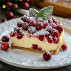 Um einen köstlichen weihnachtlichen Cranberry-Käsekuchen zu machen, benötigen Sie: - 1 ½ Tassen Grahamcracker-Brösel - ½ Tasse ungesalzene Butter, geschmolzen - 1 Tasse Kristallzucker, aufgeteilt - 3 Pakete (je 225 g) Frischkäse, weich - 1 Teelöffel Vanilleextrakt - 3 große Eier - 1 Tasse saure Sahne - 1 Tasse frische Cranberries, plus extra zur Dekoration - ¼ Tasse Orangensaft - 1 Teelöffel Orangenschale - 1 Esslöffel Speisestärke - ½ Teelöffel Zimt - Eine Prise Salz Frischkäse ist die Hauptzutat für die Füllung. Er sorgt für die cremige Textur und den reichhaltigen Geschmack. Wählen Sie einen hochwertigen, ungesalzenen Frischkäse für die besten Ergebnisse. Cranberries bringen eine frische, fruchtige Säure in den Käsekuchen. Sie sind nicht nur lecker, sondern auch gesund. Diese kleinen Beeren sind reich an Antioxidantien und Vitaminen. Orangensaft und -schale geben dem Käsekuchen eine feine Zitrusnote. Der Zimt rundet den Geschmack ab und bringt Wärme in jedes Stück. Frische Cranberries sind ideal für diesen Kuchen. Sie haben einen knackigen Biss und viel Geschmack. Achten Sie darauf, die Beeren vor der Verwendung zu waschen und zu sortieren. Entfernen Sie alle beschädigten oder matschigen Beeren. Wenn Sie gefrorene Cranberries verwenden, tauen Sie diese vorher auf. Abtropfen ist wichtig, um überschüssige Feuchtigkeit zu vermeiden. Gefrorene Beeren können auch matschig werden, also seien Sie vorsichtig beim Mischen. {{ingredient_image_2}} Heize deinen Ofen auf 160°C vor. Nimm eine Rührschüssel. Mische die Grahamcracker-Brösel, die geschmolzene Butter und ¼ Tasse Zucker. Rühre bis alles gut vermischt ist. Drücke die Mischung fest in den Boden einer 23 cm Springform. Backe die Kruste für 10 Minuten und lasse sie dann abkühlen. Nimm eine große Schüssel. Schlage den weichen Frischkäse mit einem elektrischen Mixer glatt. Füge nach und nach ¾ Tasse Zucker hinzu. Rühre gut, bis alles vermischt ist. Gib die Eier einzeln dazu und mische nach jeder Zugabe gut. Rühre die saure Sahne, den Vanilleextrakt, den Orangensaft, die Orangenschale, die Speisestärke, den Zimt und eine Prise Salz unter. Achte darauf, dass die Mischung glatt wird. Hebe vorsichtig die Cranberries unter, ohne sie zu zerdrücken. Gieße die Füllung in die abgekühlte Kruste. Verteile die Füllung gleichmäßig. Backe im vorgeheizten Ofen für 55-60 Minuten. Die Mitte sollte fest, aber noch leicht wackelig sein. Schalte den Ofen aus und lasse den Käsekuchen eine Stunde im Ofen abkühlen. Dies hilft, Risse zu vermeiden. Lass ihn dann auf Raumtemperatur abkühlen. Kühle den Käsekuchen mindestens 4 Stunden oder über Nacht im Kühlschrank. Entferne vorsichtig die Seiten der Springform und dekoriere ihn mit frischen Cranberries. Um Risse im Käsekuchen zu vermeiden, ist es wichtig, bei niedriger Temperatur zu backen. Ein sanftes Backen sorgt für eine gleichmäßige Hitzeverteilung. Lassen Sie den Kuchen im Ofen abkühlen, um Temperaturschocks zu vermeiden. Schalten Sie den Ofen aus, aber lassen Sie die Tür einen Spalt offen. Dies hilft, die Temperatur langsam zu senken. Die Garnitur macht viel aus! Nutzen Sie frische Cranberries und Minzblätter für Farbe. Streuen Sie etwas Puderzucker darüber, um einen festlichen Look zu erzielen. Auch ein Spritzer hausgemachte Cranberrysoße kann einen tollen Geschmack hinzufügen. Seien Sie kreativ! Experimentieren Sie mit verschiedenen Garnierungen wie Schokoladensauce oder Nüssen. Planen Sie Ihre Zeit gut. Beginnen Sie mit der Kruste, während der Ofen vorheizt. Mixen Sie die Füllung, während die Kruste abkühlt. Kühlen Sie den Käsekuchen über Nacht. So setzen sich die Aromen richtig. Wenn Sie Zeit sparen möchten, bereiten Sie die Füllung am Vortag vor. So müssen Sie am Tag der Feier nur noch backen und dekorieren. Pro Tipps Frischkäse richtig vorbereiten: Stellen Sie sicher, dass der Frischkäse Zimmertemperatur hat, bevor Sie ihn verwenden, um eine glatte und cremige Füllung zu erhalten. Cranberries optimal verwenden: Verwenden Sie frische Cranberries für den besten Geschmack und die beste Textur; gefrorene Cranberries können die Füllung wässrig machen. Backen mit Wasserbad: Backen Sie den Käsekuchen in einem Wasserbad, um Risse zu vermeiden und eine gleichmäßige Temperatur zu gewährleisten. Übernacht kühlen: Lassen Sie den Käsekuchen über Nacht im Kühlschrank, um die Aromen vollständig zu entwickeln und die Textur zu festigen. {{image_4}} Wenn Sie etwas Abwechslung wünschen, können Sie andere Früchte verwenden. Anstelle von Cranberries probieren Sie Himbeeren oder Blaubeeren. Diese Früchte bringen eine süße Note. Sie können auch Äpfel oder Birnen in die Füllung geben. Schneiden Sie sie klein, damit sie gut vermischt werden. Diese Alternativen geben Ihrem Käsekuchen eine neue Richtung. Für vegane Optionen tauschen Sie den Frischkäse gegen pflanzlichen Frischkäse aus. Verwenden Sie auch pflanzliche Butter für die Kruste. Ersetzen Sie die Eier durch Leinsamen oder Apfelmus. Dies macht den Käsekuchen vegan und lecker. Für glutenfreie Varianten nutzen Sie glutenfreie Keksbrösel für die Kruste. So bleibt der Geschmack gleich, aber die Zutaten sind anders. Sie können Schokolade hinzufügen, um einen schokoladigen Käsekuchen zu machen. Fügen Sie geschmolzene Schokolade zur Füllung hinzu oder streuen Sie Schokoladenstückchen oben drauf. Wenn Sie Nüsse mögen, können Sie gehackte Walnüsse oder Pekannüsse in die Füllung geben. Diese geben dem Käsekuchen einen tollen Crunch und mehr Geschmack. Um den Käsekuchen richtig zu kühlen, lasse ihn zuerst auf Raumtemperatur abkühlen. Dann packe ihn in Frischhaltefolie oder lege ihn in einen luftdichten Behälter. So bleibt er frisch und feucht. Achte darauf, dass der Käsekuchen mindestens vier Stunden im Kühlschrank bleibt. Am besten ist es, ihn über Nacht kühl zu lagern. So können sich die Aromen gut entfalten. Die Frische deines Cranberry-Käsekuchens bleibt länger erhalten, wenn du ihn gut abdeckst. Verwende Frischhaltefolie oder Aluminiumfolie, um die Oberfläche zu schützen. Stelle sicher, dass er im Kühlschrank bleibt. Wenn du keine Reste hast, kann er bis zu fünf Tage frisch bleiben. So kannst du ihn auch später noch genießen. Wenn du den Käsekuchen einfrieren möchtest, schneide ihn in Portionen. Wickele jede Portion einzeln in Frischhaltefolie. Lege die Portionen dann in einen Gefrierbeutel. So bleibt der Käsekuchen bis zu drei Monate haltbar. Zum Auftauen lege die Portionen einfach in den Kühlschrank. Lass sie dort über Nacht. So bleibt der Geschmack frisch und lecker. Ja, du kannst den Käsekuchen im Voraus zubereiten. Bereite ihn einfach einen Tag vorher zu. Lasse ihn dann im Kühlschrank kühlen. So kann er gut durchziehen. Das macht den Geschmack noch besser. Der Cranberry-Käsekuchen hält sich etwa 5 bis 7 Tage im Kühlschrank. Achte darauf, ihn gut abzudecken. So bleibt er frisch und lecker. Du kannst ihn auch in Stücke schneiden und in einem luftdichten Behälter aufbewahren. Wenn der Käsekuchen zu süß ist, kannst du ihn mit etwas Zitronensaft oder frischen Beeren ausbalancieren. Die Säure hilft, die Süße zu mildern. Das macht den Käsekuchen frischer und leckerer. Du kannst auch die Zuckermenge beim nächsten Mal reduzieren. Der Cranberry-Käsekuchen ist einfach und macht Spaß zu backen. Wir haben die Zutaten genau aufgelistet und Tipps gegeben, wie man frische und gefrorene Cranberries nutzt. Du weißt jetzt, wie man einen perfekten Käsekuchen backt, Risse vermeidet und die Garnitur optimal gestaltet. Variationen und Lagerungshinweise helfen dir, deinem Kuchen Vielfalt zu verleihen. Denke daran, dass du ihn auch im Voraus zubereiten kannst. Mit diesen Tipps wirst du deine Gäste beeindrucken und einen köstlichen Käsekuchen schaffen.