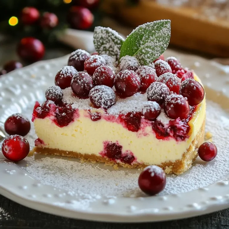 Um einen köstlichen weihnachtlichen Cranberry-Käsekuchen zu machen, benötigen Sie: - 1 ½ Tassen Grahamcracker-Brösel - ½ Tasse ungesalzene Butter, geschmolzen - 1 Tasse Kristallzucker, aufgeteilt - 3 Pakete (je 225 g) Frischkäse, weich - 1 Teelöffel Vanilleextrakt - 3 große Eier - 1 Tasse saure Sahne - 1 Tasse frische Cranberries, plus extra zur Dekoration - ¼ Tasse Orangensaft - 1 Teelöffel Orangenschale - 1 Esslöffel Speisestärke - ½ Teelöffel Zimt - Eine Prise Salz Frischkäse ist die Hauptzutat für die Füllung. Er sorgt für die cremige Textur und den reichhaltigen Geschmack. Wählen Sie einen hochwertigen, ungesalzenen Frischkäse für die besten Ergebnisse. Cranberries bringen eine frische, fruchtige Säure in den Käsekuchen. Sie sind nicht nur lecker, sondern auch gesund. Diese kleinen Beeren sind reich an Antioxidantien und Vitaminen. Orangensaft und -schale geben dem Käsekuchen eine feine Zitrusnote. Der Zimt rundet den Geschmack ab und bringt Wärme in jedes Stück. Frische Cranberries sind ideal für diesen Kuchen. Sie haben einen knackigen Biss und viel Geschmack. Achten Sie darauf, die Beeren vor der Verwendung zu waschen und zu sortieren. Entfernen Sie alle beschädigten oder matschigen Beeren. Wenn Sie gefrorene Cranberries verwenden, tauen Sie diese vorher auf. Abtropfen ist wichtig, um überschüssige Feuchtigkeit zu vermeiden. Gefrorene Beeren können auch matschig werden, also seien Sie vorsichtig beim Mischen. {{ingredient_image_2}} Heize deinen Ofen auf 160°C vor. Nimm eine Rührschüssel. Mische die Grahamcracker-Brösel, die geschmolzene Butter und ¼ Tasse Zucker. Rühre bis alles gut vermischt ist. Drücke die Mischung fest in den Boden einer 23 cm Springform. Backe die Kruste für 10 Minuten und lasse sie dann abkühlen. Nimm eine große Schüssel. Schlage den weichen Frischkäse mit einem elektrischen Mixer glatt. Füge nach und nach ¾ Tasse Zucker hinzu. Rühre gut, bis alles vermischt ist. Gib die Eier einzeln dazu und mische nach jeder Zugabe gut. Rühre die saure Sahne, den Vanilleextrakt, den Orangensaft, die Orangenschale, die Speisestärke, den Zimt und eine Prise Salz unter. Achte darauf, dass die Mischung glatt wird. Hebe vorsichtig die Cranberries unter, ohne sie zu zerdrücken. Gieße die Füllung in die abgekühlte Kruste. Verteile die Füllung gleichmäßig. Backe im vorgeheizten Ofen für 55-60 Minuten. Die Mitte sollte fest, aber noch leicht wackelig sein. Schalte den Ofen aus und lasse den Käsekuchen eine Stunde im Ofen abkühlen. Dies hilft, Risse zu vermeiden. Lass ihn dann auf Raumtemperatur abkühlen. Kühle den Käsekuchen mindestens 4 Stunden oder über Nacht im Kühlschrank. Entferne vorsichtig die Seiten der Springform und dekoriere ihn mit frischen Cranberries. Um Risse im Käsekuchen zu vermeiden, ist es wichtig, bei niedriger Temperatur zu backen. Ein sanftes Backen sorgt für eine gleichmäßige Hitzeverteilung. Lassen Sie den Kuchen im Ofen abkühlen, um Temperaturschocks zu vermeiden. Schalten Sie den Ofen aus, aber lassen Sie die Tür einen Spalt offen. Dies hilft, die Temperatur langsam zu senken. Die Garnitur macht viel aus! Nutzen Sie frische Cranberries und Minzblätter für Farbe. Streuen Sie etwas Puderzucker darüber, um einen festlichen Look zu erzielen. Auch ein Spritzer hausgemachte Cranberrysoße kann einen tollen Geschmack hinzufügen. Seien Sie kreativ! Experimentieren Sie mit verschiedenen Garnierungen wie Schokoladensauce oder Nüssen. Planen Sie Ihre Zeit gut. Beginnen Sie mit der Kruste, während der Ofen vorheizt. Mixen Sie die Füllung, während die Kruste abkühlt. Kühlen Sie den Käsekuchen über Nacht. So setzen sich die Aromen richtig. Wenn Sie Zeit sparen möchten, bereiten Sie die Füllung am Vortag vor. So müssen Sie am Tag der Feier nur noch backen und dekorieren. Pro Tipps Frischkäse richtig vorbereiten: Stellen Sie sicher, dass der Frischkäse Zimmertemperatur hat, bevor Sie ihn verwenden, um eine glatte und cremige Füllung zu erhalten. Cranberries optimal verwenden: Verwenden Sie frische Cranberries für den besten Geschmack und die beste Textur; gefrorene Cranberries können die Füllung wässrig machen. Backen mit Wasserbad: Backen Sie den Käsekuchen in einem Wasserbad, um Risse zu vermeiden und eine gleichmäßige Temperatur zu gewährleisten. Übernacht kühlen: Lassen Sie den Käsekuchen über Nacht im Kühlschrank, um die Aromen vollständig zu entwickeln und die Textur zu festigen. {{image_4}} Wenn Sie etwas Abwechslung wünschen, können Sie andere Früchte verwenden. Anstelle von Cranberries probieren Sie Himbeeren oder Blaubeeren. Diese Früchte bringen eine süße Note. Sie können auch Äpfel oder Birnen in die Füllung geben. Schneiden Sie sie klein, damit sie gut vermischt werden. Diese Alternativen geben Ihrem Käsekuchen eine neue Richtung. Für vegane Optionen tauschen Sie den Frischkäse gegen pflanzlichen Frischkäse aus. Verwenden Sie auch pflanzliche Butter für die Kruste. Ersetzen Sie die Eier durch Leinsamen oder Apfelmus. Dies macht den Käsekuchen vegan und lecker. Für glutenfreie Varianten nutzen Sie glutenfreie Keksbrösel für die Kruste. So bleibt der Geschmack gleich, aber die Zutaten sind anders. Sie können Schokolade hinzufügen, um einen schokoladigen Käsekuchen zu machen. Fügen Sie geschmolzene Schokolade zur Füllung hinzu oder streuen Sie Schokoladenstückchen oben drauf. Wenn Sie Nüsse mögen, können Sie gehackte Walnüsse oder Pekannüsse in die Füllung geben. Diese geben dem Käsekuchen einen tollen Crunch und mehr Geschmack. Um den Käsekuchen richtig zu kühlen, lasse ihn zuerst auf Raumtemperatur abkühlen. Dann packe ihn in Frischhaltefolie oder lege ihn in einen luftdichten Behälter. So bleibt er frisch und feucht. Achte darauf, dass der Käsekuchen mindestens vier Stunden im Kühlschrank bleibt. Am besten ist es, ihn über Nacht kühl zu lagern. So können sich die Aromen gut entfalten. Die Frische deines Cranberry-Käsekuchens bleibt länger erhalten, wenn du ihn gut abdeckst. Verwende Frischhaltefolie oder Aluminiumfolie, um die Oberfläche zu schützen. Stelle sicher, dass er im Kühlschrank bleibt. Wenn du keine Reste hast, kann er bis zu fünf Tage frisch bleiben. So kannst du ihn auch später noch genießen. Wenn du den Käsekuchen einfrieren möchtest, schneide ihn in Portionen. Wickele jede Portion einzeln in Frischhaltefolie. Lege die Portionen dann in einen Gefrierbeutel. So bleibt der Käsekuchen bis zu drei Monate haltbar. Zum Auftauen lege die Portionen einfach in den Kühlschrank. Lass sie dort über Nacht. So bleibt der Geschmack frisch und lecker. Ja, du kannst den Käsekuchen im Voraus zubereiten. Bereite ihn einfach einen Tag vorher zu. Lasse ihn dann im Kühlschrank kühlen. So kann er gut durchziehen. Das macht den Geschmack noch besser. Der Cranberry-Käsekuchen hält sich etwa 5 bis 7 Tage im Kühlschrank. Achte darauf, ihn gut abzudecken. So bleibt er frisch und lecker. Du kannst ihn auch in Stücke schneiden und in einem luftdichten Behälter aufbewahren. Wenn der Käsekuchen zu süß ist, kannst du ihn mit etwas Zitronensaft oder frischen Beeren ausbalancieren. Die Säure hilft, die Süße zu mildern. Das macht den Käsekuchen frischer und leckerer. Du kannst auch die Zuckermenge beim nächsten Mal reduzieren. Der Cranberry-Käsekuchen ist einfach und macht Spaß zu backen. Wir haben die Zutaten genau aufgelistet und Tipps gegeben, wie man frische und gefrorene Cranberries nutzt. Du weißt jetzt, wie man einen perfekten Käsekuchen backt, Risse vermeidet und die Garnitur optimal gestaltet. Variationen und Lagerungshinweise helfen dir, deinem Kuchen Vielfalt zu verleihen. Denke daran, dass du ihn auch im Voraus zubereiten kannst. Mit diesen Tipps wirst du deine Gäste beeindrucken und einen köstlichen Käsekuchen schaffen.